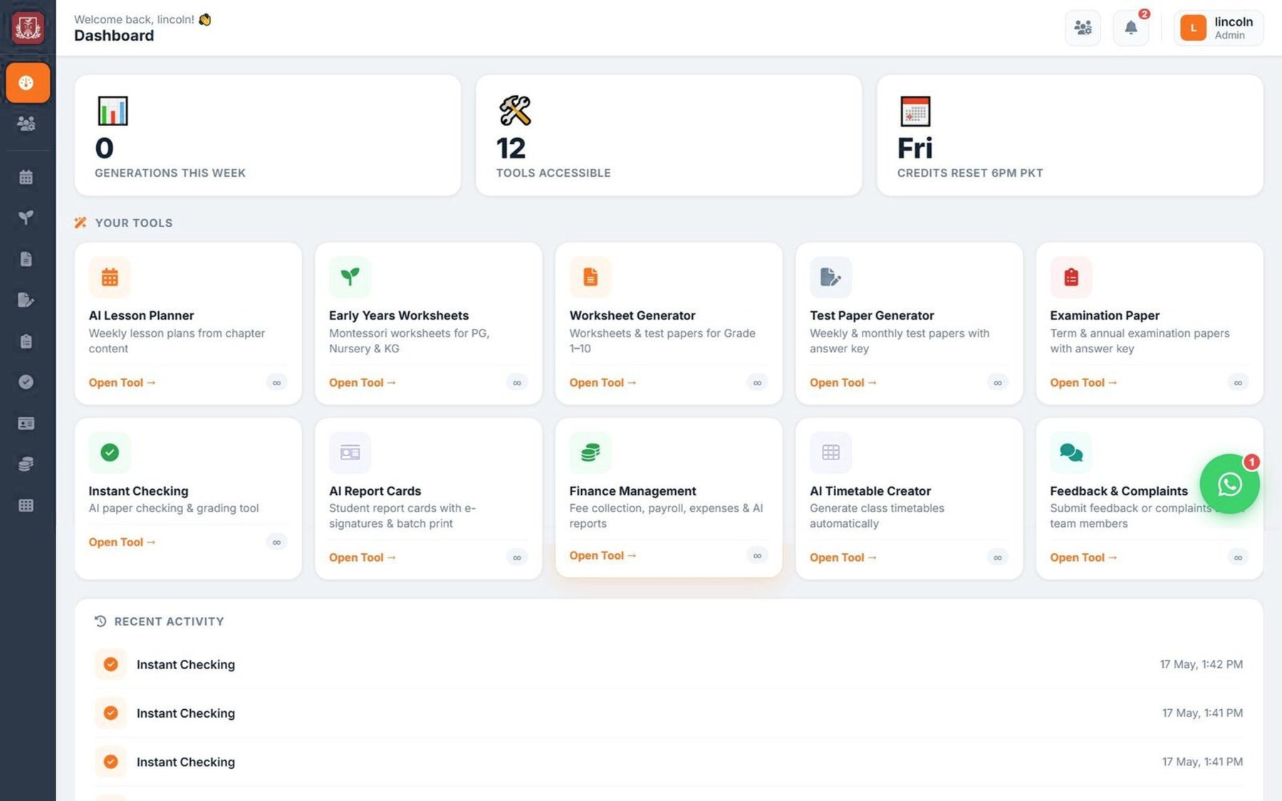 Campulse Finance Management interface